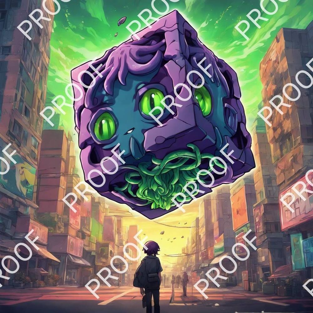 "Children of Cthulhu" 12x10 Picture Photo Image AI Art limited edition COA 2 of